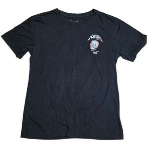 RGSTR Graphic Skull Fire Print‎ T Shirt Men's Size Medium Black Made for Mayhem